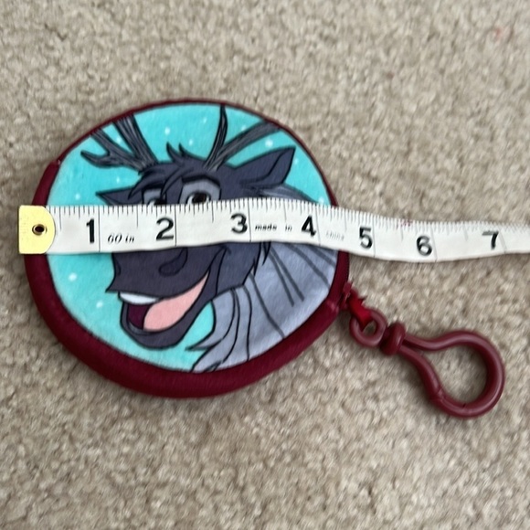 Disney Frozen Reindeer Sven Coin Purse Clip On Plush Stuffed Animal - Picture 6 of 6